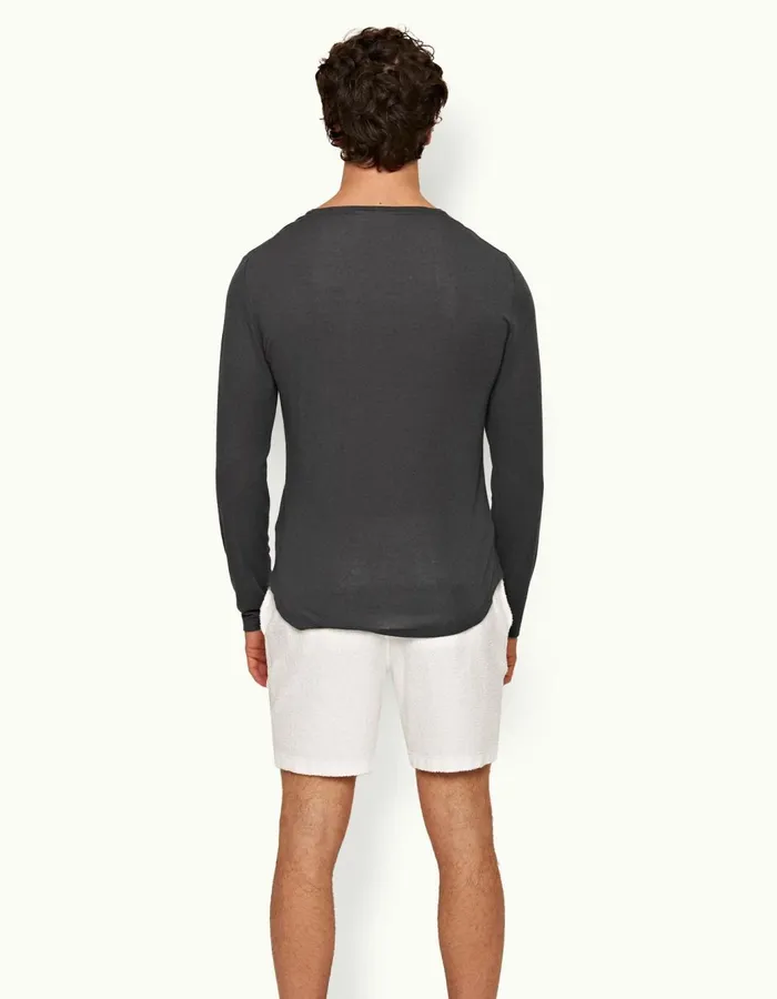 Men Orlebar Brown TShirts ObT Cashmere Piranha Grey
