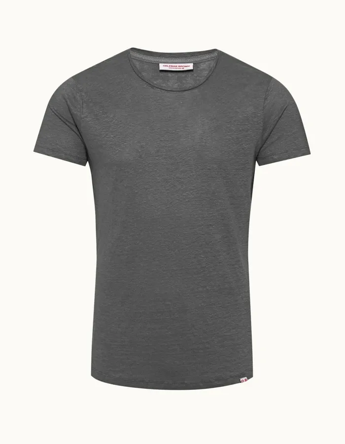 Men Orlebar Brown TShirts ObT Linen Granite