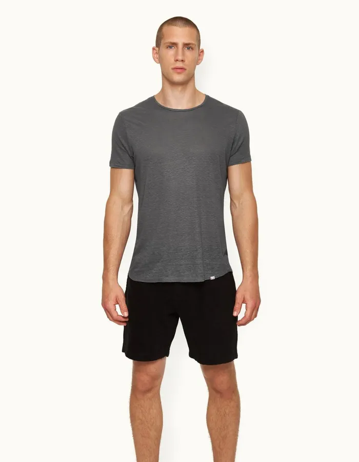 Men Orlebar Brown TShirts ObT Linen Granite