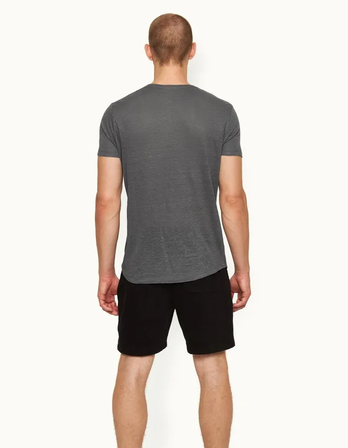 Men Orlebar Brown TShirts ObT Linen Granite