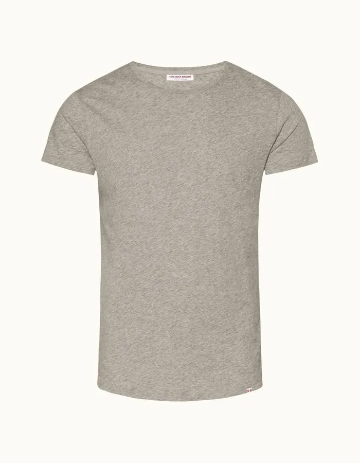 Men Orlebar Brown TShirts ObT Mid Grey Melange