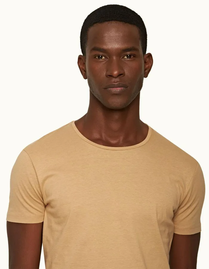 Men Orlebar Brown TShirts ObT Silk Biscuit
