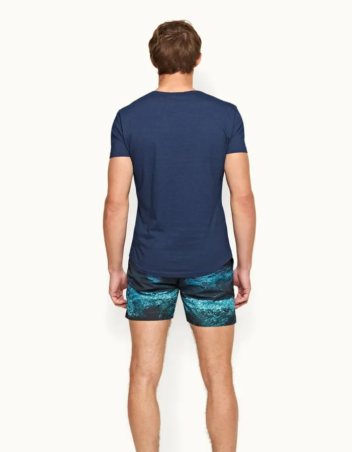 Men Orlebar Brown TShirts ObV Denim Pigment