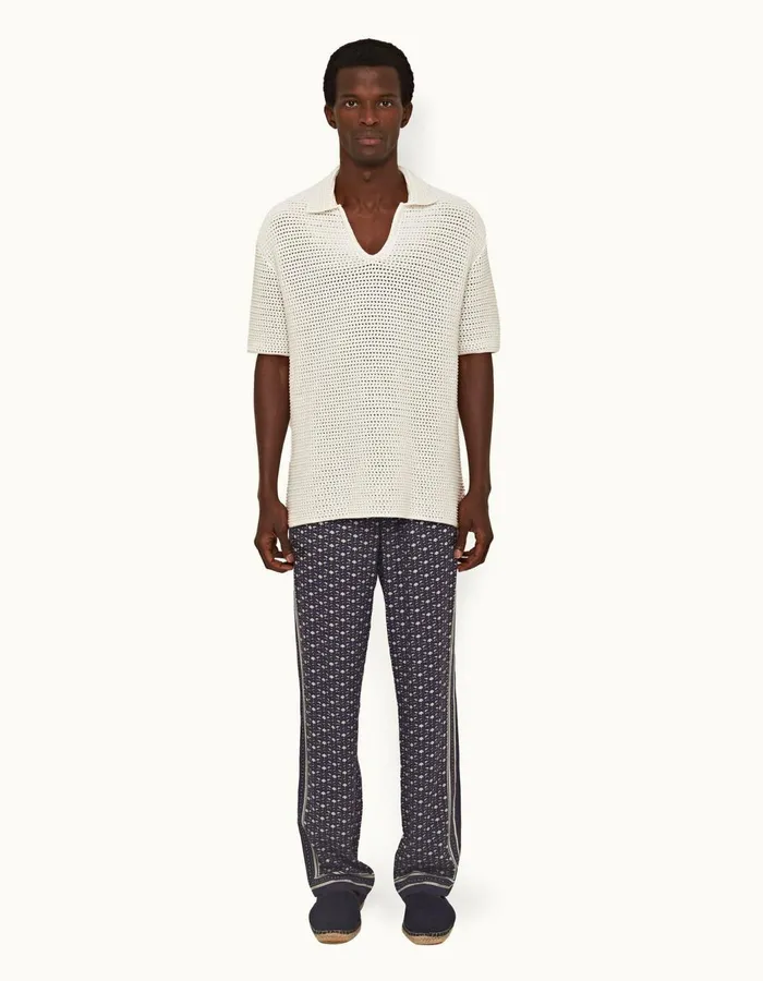 Men Orlebar Brown Trousers Alfred Dark Sapphiresea Mist