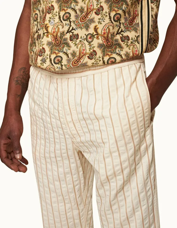Men Orlebar Brown Trousers Cantwell White Sand