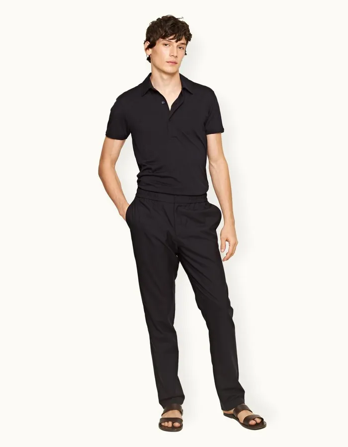 Men Orlebar Brown Trousers Cornell Merino Night Iris