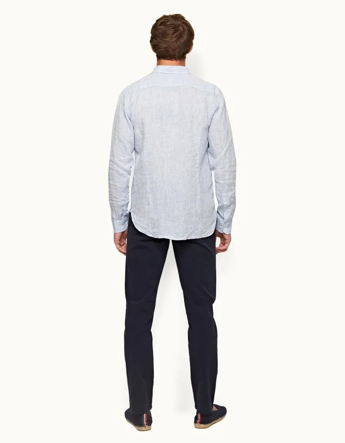 Men Orlebar Brown Trousers Fallon Stretch Dark Navy