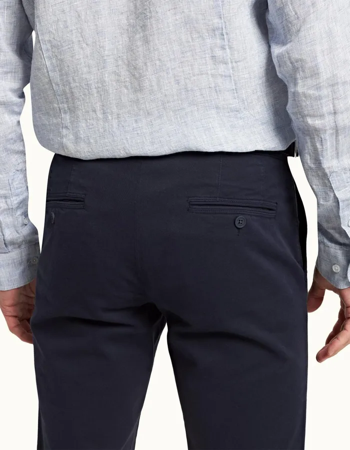Men Orlebar Brown Trousers Fallon Stretch Dark Navy