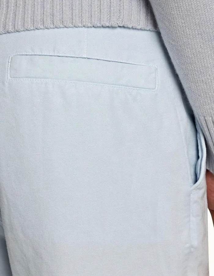 Men Orlebar Brown Trousers Griffon Linen Ice Blue