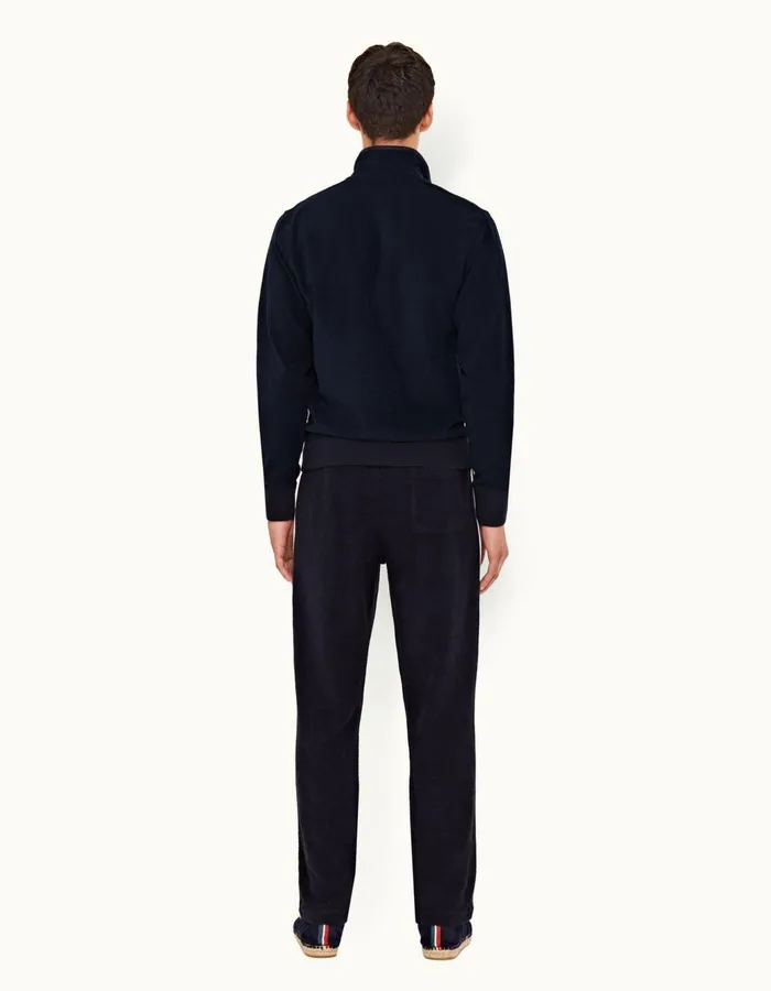 Men Orlebar Brown Trousers Sennan Towelling Night Iris