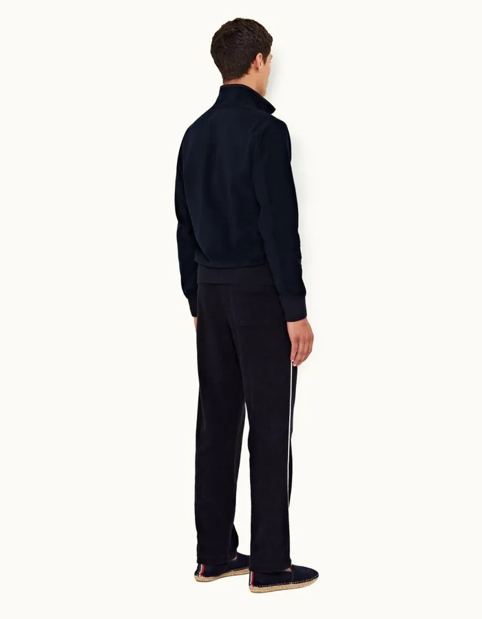 Men Orlebar Brown Trousers Sennan Towelling Night Iris