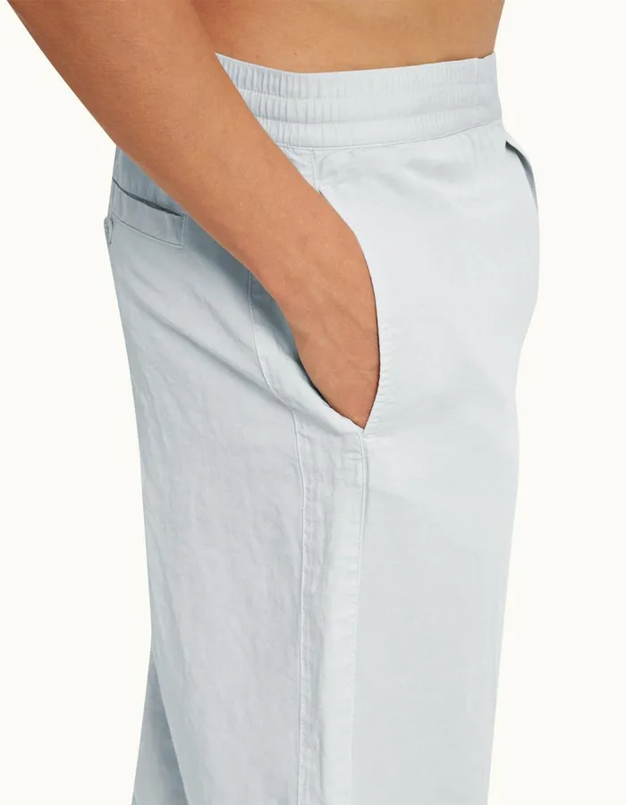 Men Orlebar Brown Trousers Sonoran Linen Serenity Blue Men Orlebar Brown Trousers Sonoran Linen Serenity Blue