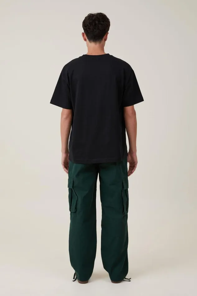 Men Pants Cotton On Baggy Cargo Pant Trekking Green Ripstop