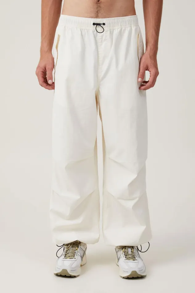 Men Pants Cotton On Parachute Field Pant Ecru