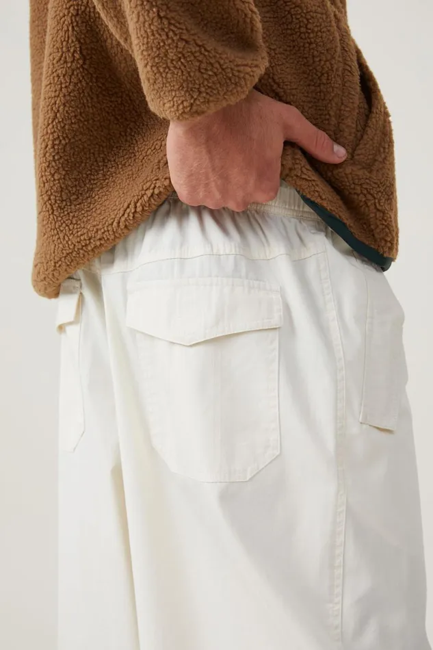 Men Pants Cotton On Parachute Field Pant Ecru