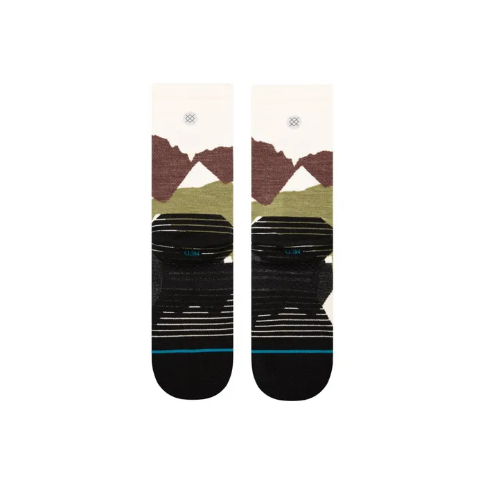 Men Performance Wool Hiking Socks Elevation 8211 Brown Stance Crew