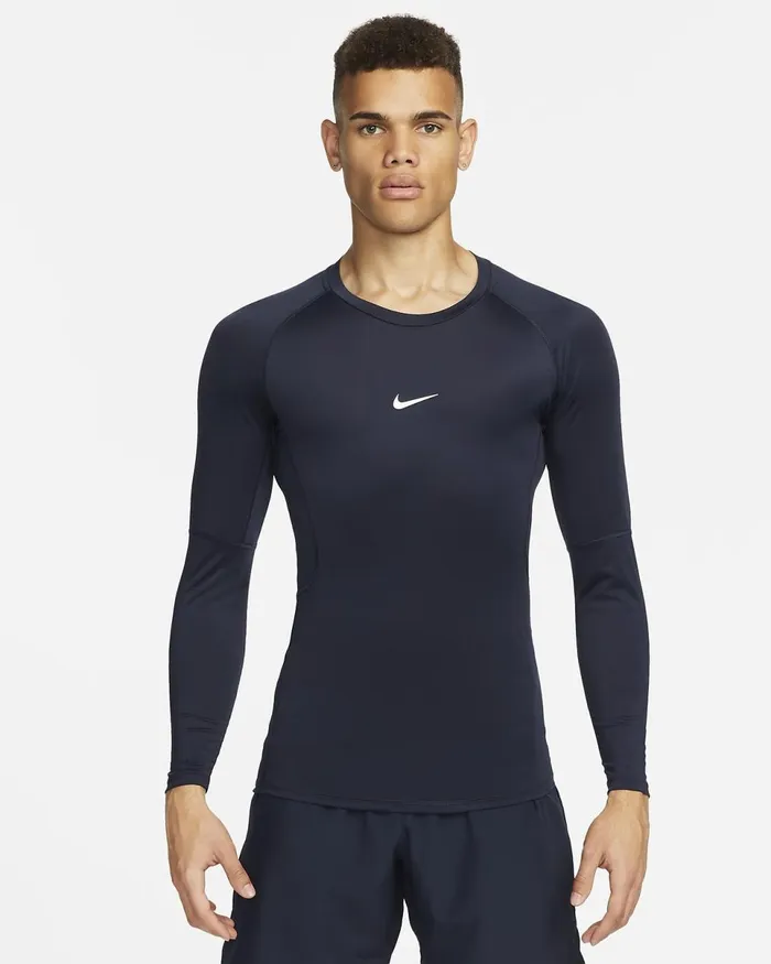 Men Pro Obsidianwhite Nike Tops And TShirts