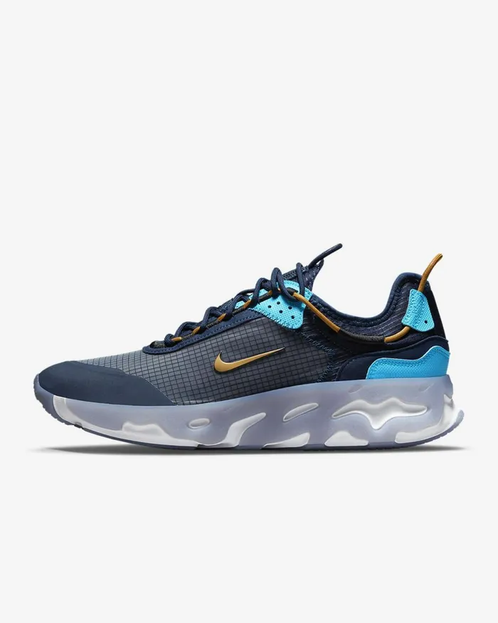 Men React Live Midnight Navyturquoise Blueashen Slatewheat Nike Lifestyle