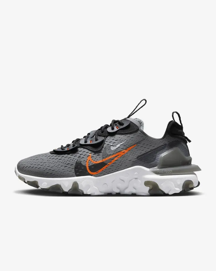 Men React Vision Smoke Greybright Mandarinmedium Ashblack Nike Lifestyle