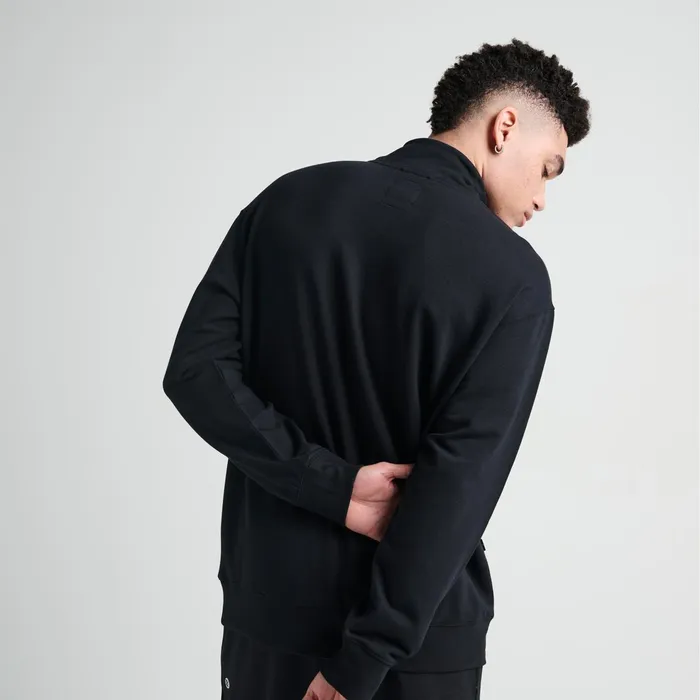 Men Shelter 12 Zip Butter Blend Pullover Black Stance Sweatshirts and Hoodies