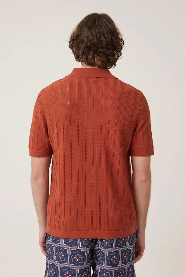 Men Shirts and Polos Cotton On Pablo Short Sleeve Shirt Clay Ladder