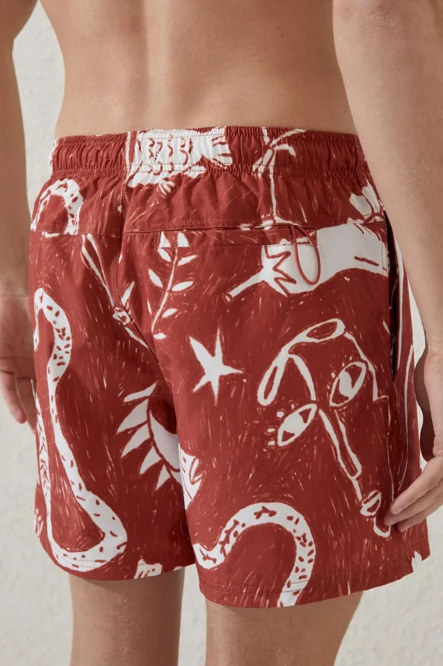 Men Shorts Cotton On Stretch Swim Short Beach Party Print