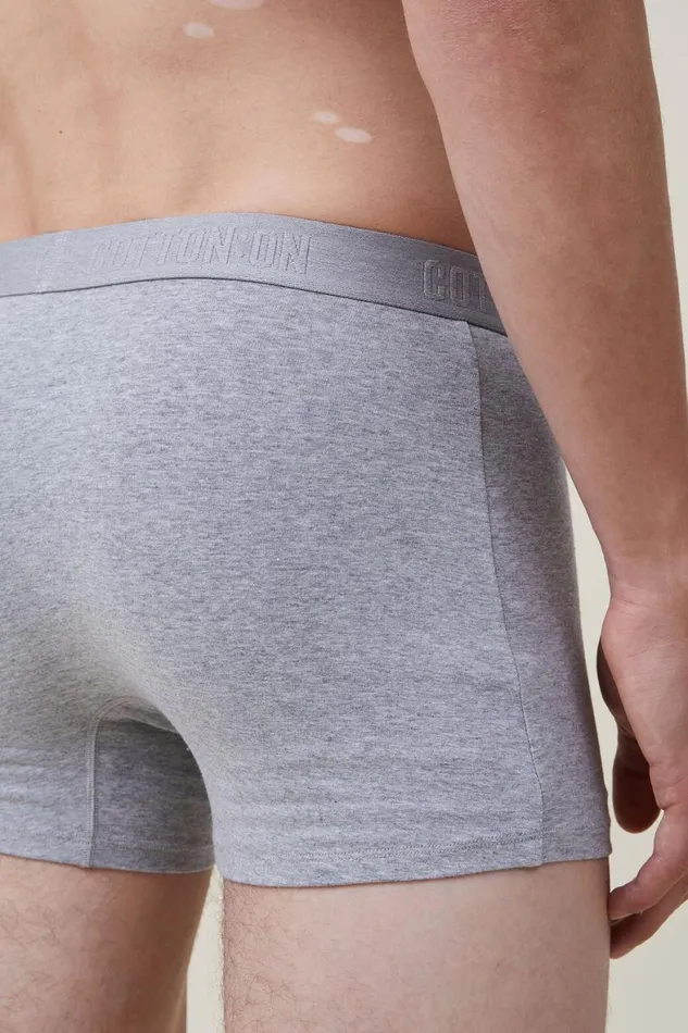 Men Socks and Underwear Cotton On Organic Cotton Trunks Dark Grey Marlegrey Marle