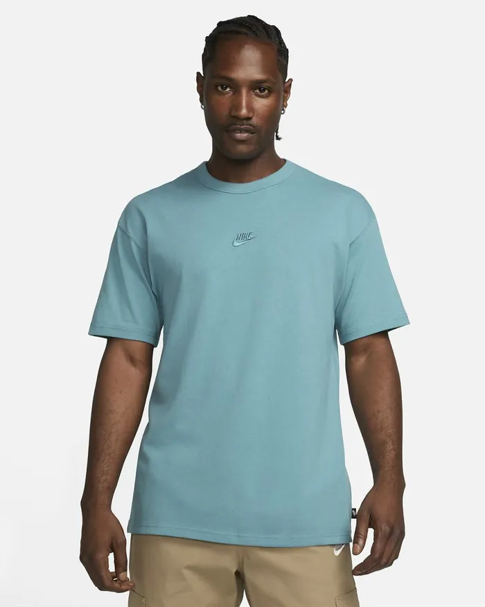Men Sportswear Premium Essentials Noise Aqua Nike Tops And TShirts