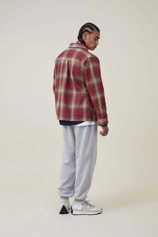 Men Sweats and Hoodies Cotton On Loose Fit Track Grey Marle