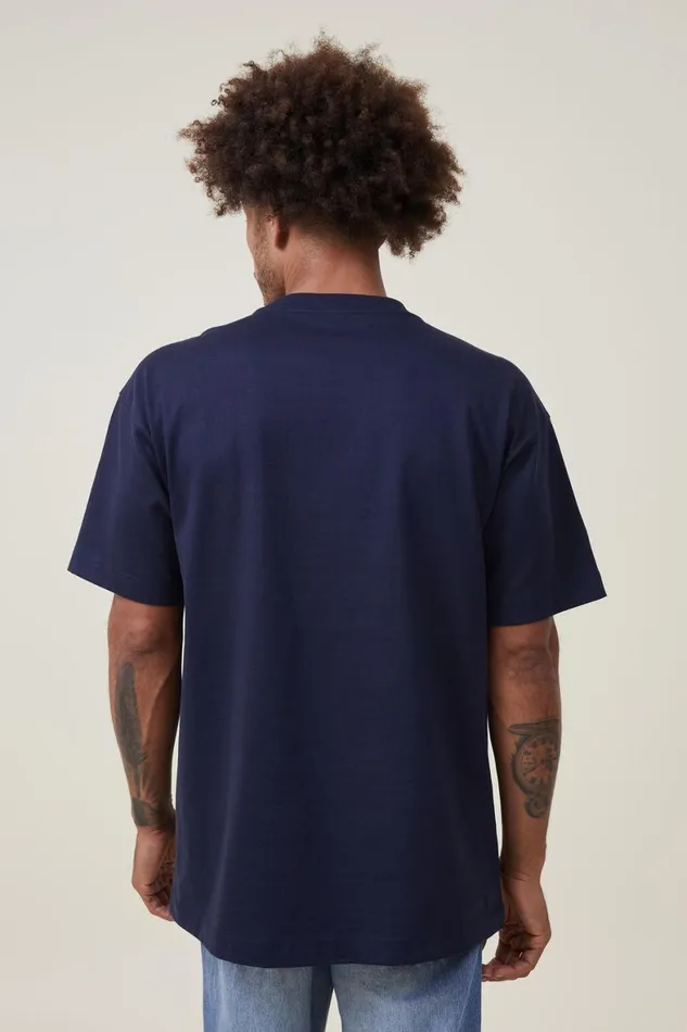 Men Tees and Tanks Cotton On Box Fit Plain TShirt True Navy