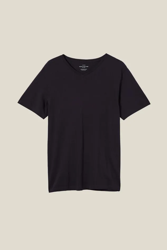 Men Tees and Tanks Cotton On Organic VNeck TShirt Ink Navy