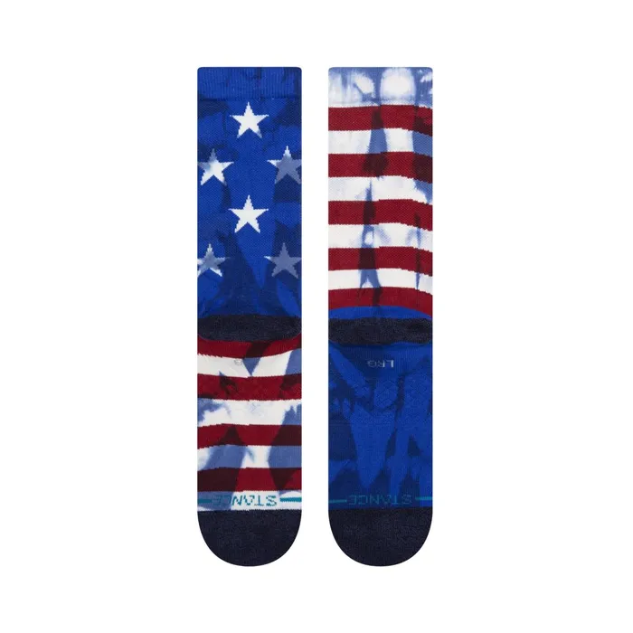Men The Banner Crew Socks Navy Stance Crew