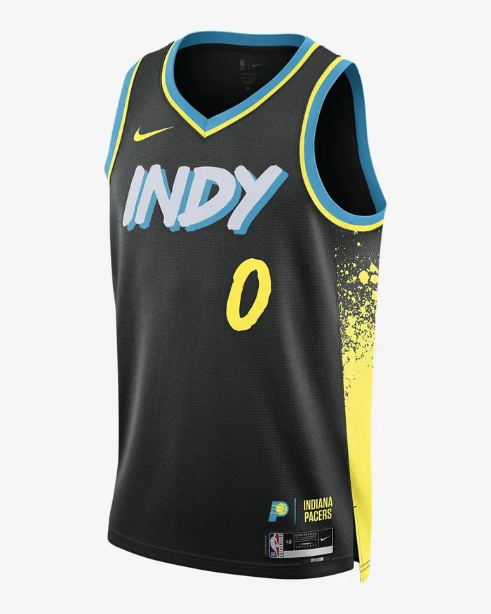 Men Tyrese Haliburton Indiana Pacers City Edition 202324 Black Nike Tops And TShirts Men Tyrese Haliburton Indiana Pacers City Edition 202324 Black Nike Tops And TShirts