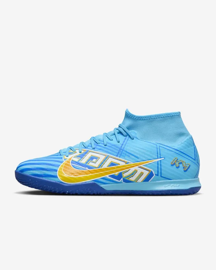 MenWomen Mercurial Superfly 9 Academy Km Ic Baltic Bluewhite Nike Football