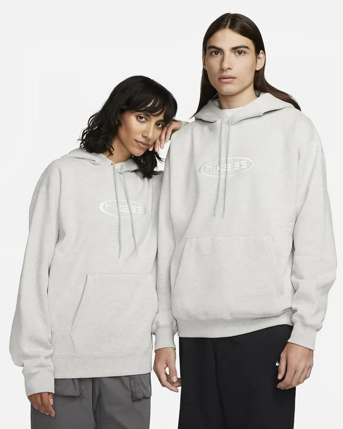 MenWomen Sb Grey Heatherwhite Nike Hoodies And Sweatshirts