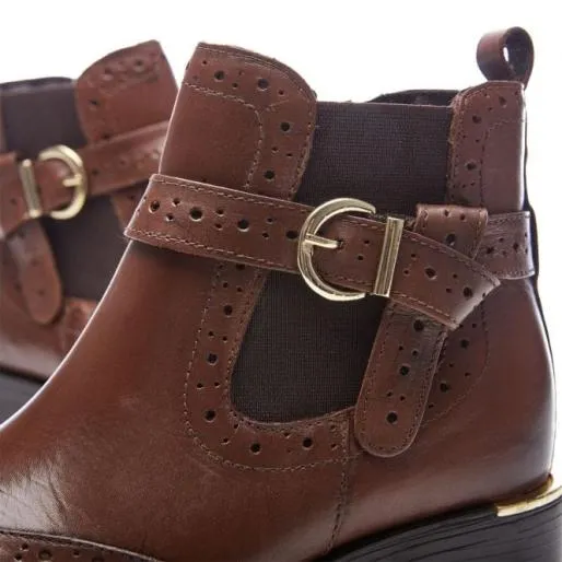 Mikara Tan Leather Women Moda In Pelle Ankle Boots Mikara Tan Leather Women Moda In Pelle Ankle Boots