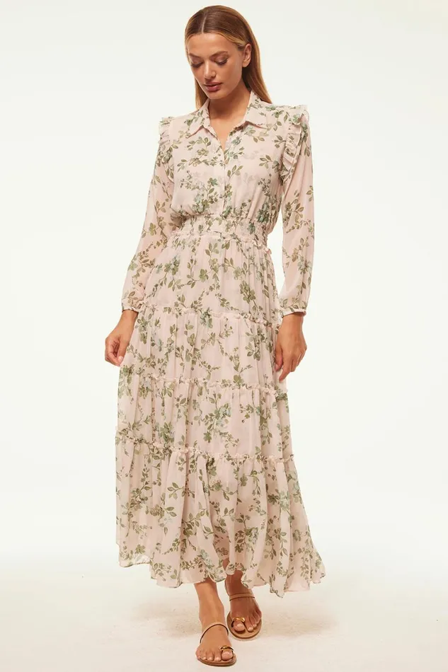 MISA Los Angeles Dresses Women AHREANA DRESS White Sage Botanica