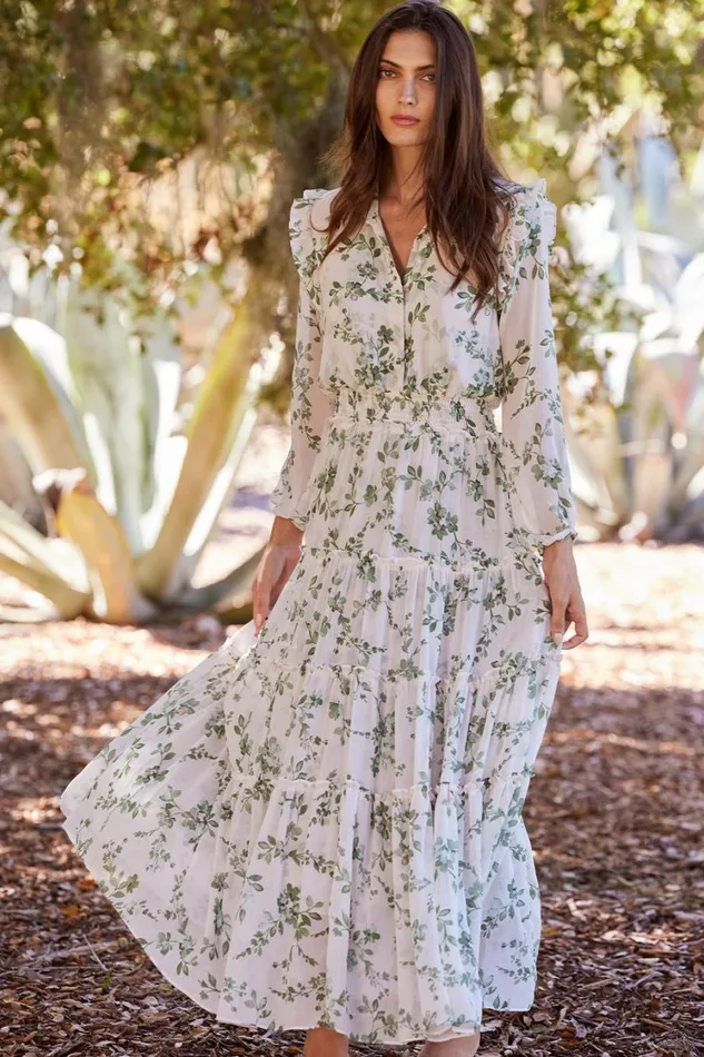 MISA Los Angeles Dresses Women AHREANA DRESS White Sage Botanica