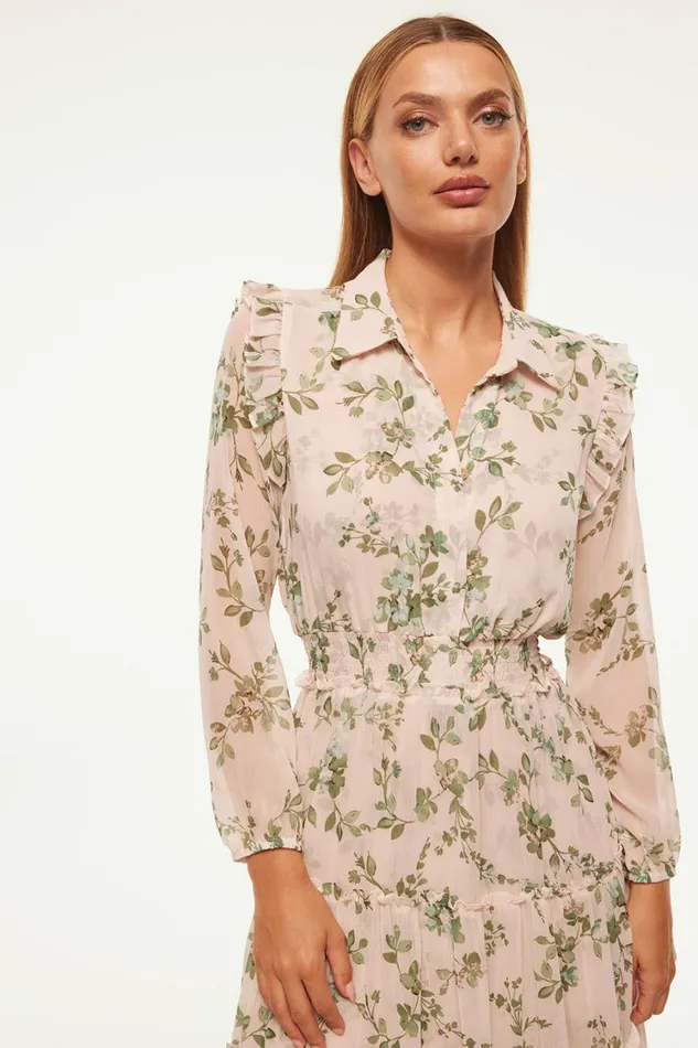 MISA Los Angeles Dresses Women AHREANA DRESS White Sage Botanica