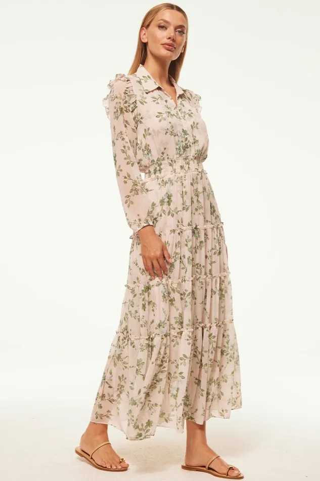 MISA Los Angeles Dresses Women AHREANA DRESS White Sage Botanica
