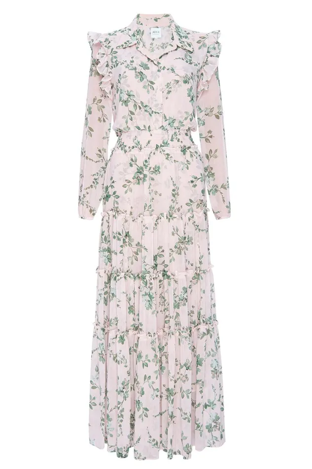 MISA Los Angeles Dresses Women AHREANA DRESS White Sage Botanica
