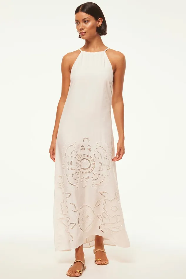 MISA Los Angeles Dresses Women ALEJANDRA DRESS Canary Eyelet