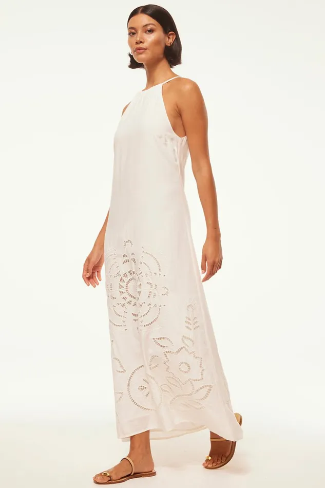 MISA Los Angeles Dresses Women ALEJANDRA DRESS Canary Eyelet