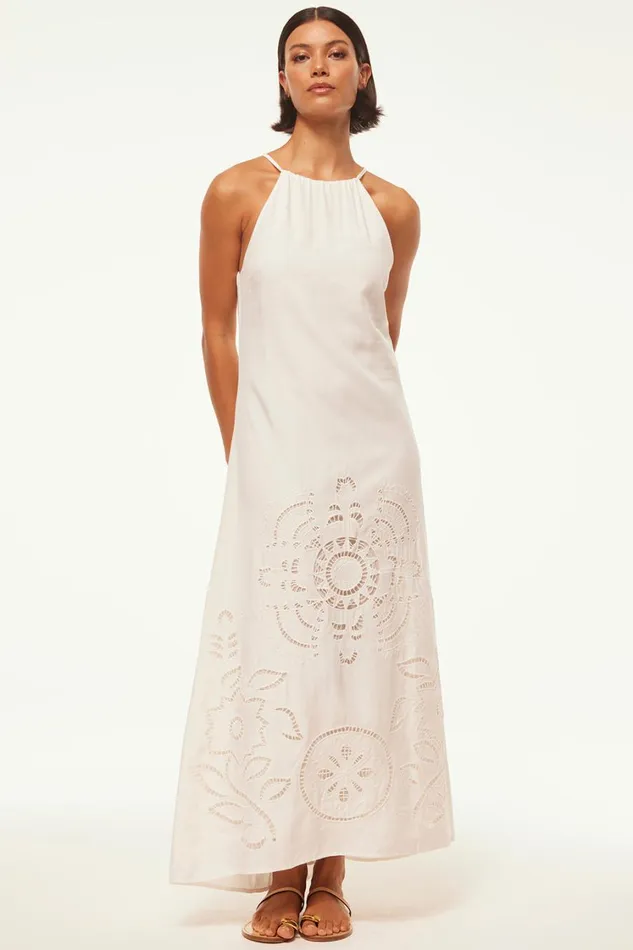 MISA Los Angeles Dresses Women ALEJANDRA DRESS Canary Eyelet