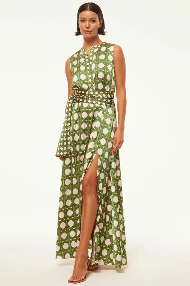 MISA Los Angeles Dresses Women ANABELLA DRESS Rattan Tile Mix