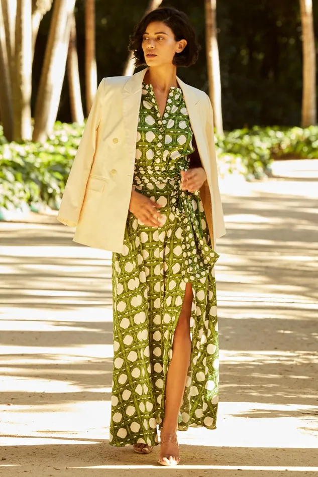 MISA Los Angeles Dresses Women ANABELLA DRESS Rattan Tile Mix