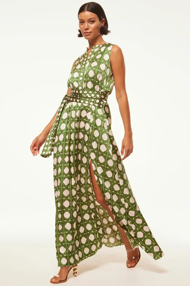 MISA Los Angeles Dresses Women ANABELLA DRESS Rattan Tile Mix