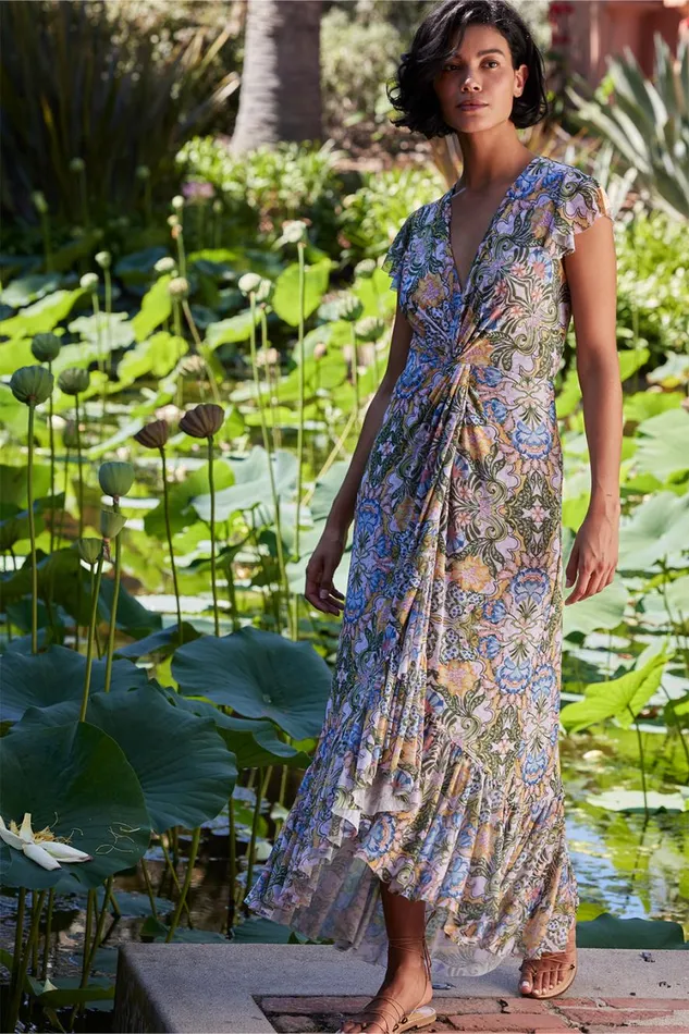 MISA Los Angeles Dresses Women AVALINE DRESS Dolce Vita Kaleidoscope