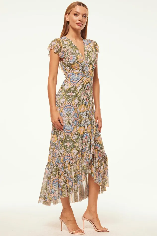 MISA Los Angeles Dresses Women AVALINE DRESS Dolce Vita Kaleidoscope