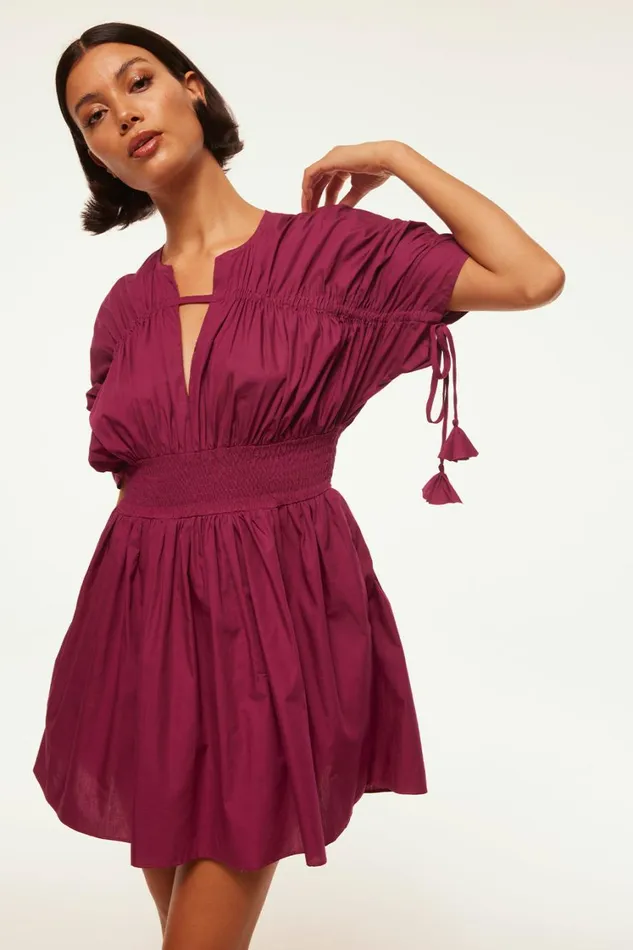 MISA Los Angeles Dresses Women CAMILA DRESS Orchid Cotton Poplin